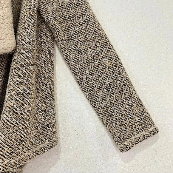 Hem & Thread Womens Beige Sherpa Jacket/Cardigan Size Large - Picture 3 of 6